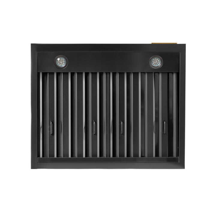 Kucht Gemstone 30 Inch 900 CFM Titanium Stainless Steel Wall Mounted Range Hood with LCD Display and Sensor Touch Controls Filter