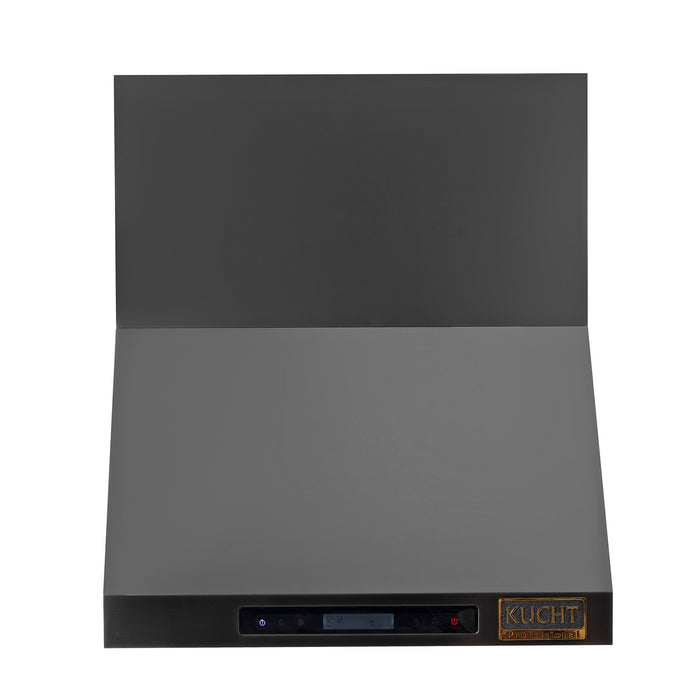 Kucht Gemstone 36 Inch 900 CFM Titanium Stainless Steel Wall Mounted Range Hood with LCD Display and Sensor Touch Controls Main