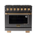 Kucht Gemstone 36 Inch Professional KED Series Gas Titanium Stainless Steel Dual Fuel Range Main