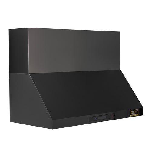 Kucht Gemstone 48 Inch 1200 CFM Titanium Stainless Steel Wall Mounted Range Hood with LCD Display and Sensor Touch Controls Side