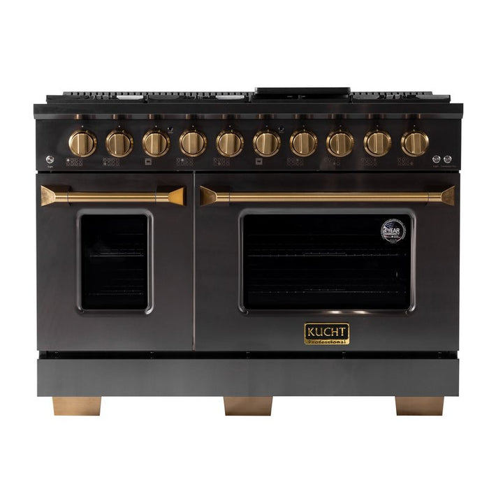 Kucht Gemstone 48 Inch Professional KED Series Gas Titanium Stainless Steel Dual Fuel Range Main