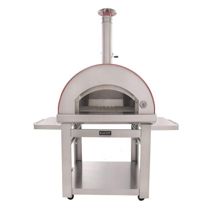 Kucht Venice Wood Fired Outdoor Pizza Oven in Red Front