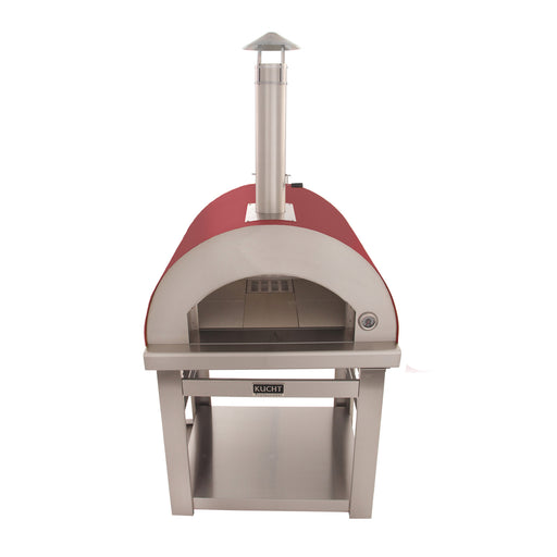Kucht Venice Wood Fired Outdoor Pizza Oven in Red Front