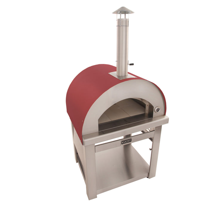 Kucht Venice Wood Fired Outdoor Pizza Oven in Red Side