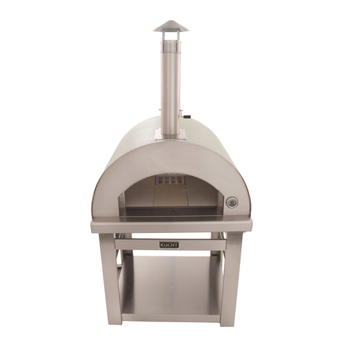Kucht Venice Wood Fired Outdoor Pizza Oven in Stainless Steel Front