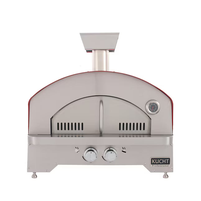 Kuct Napoli Portable Propane Gas Outdoor Pizza Oven in Red Close