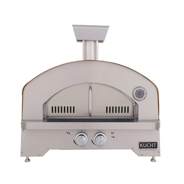 Kuct Napoli Portable Propane Gas Outdoor Pizza Oven in Yellow Close