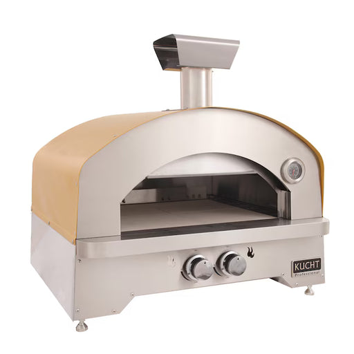 Kuct Napoli Portable Propane Gas Outdoor Pizza Oven in Yellow Side