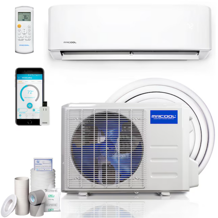 MRCOOL Advantage Series 5th Gen 9,000 BTU 21.2 SEER2 Ductless Mini-Split Heat Pump Complete System 230V - R454B Refrigerant Product