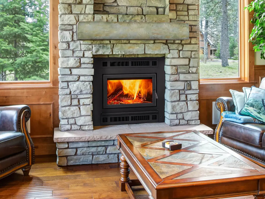 Majestic Pioneer III Wood Burning Fireplace Attached