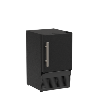 Marvel 14 Inch Low Profile ADA Crescent Ice Machine Solid Door Black