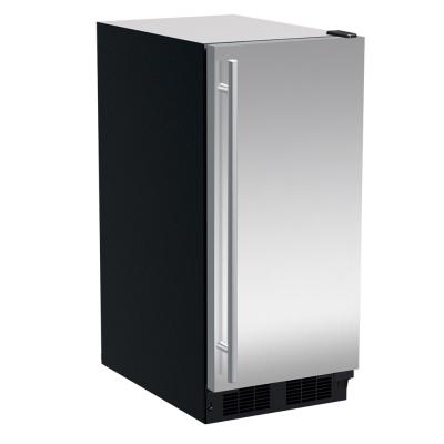 Marvel 15 Inch Classic Built In Crescent Ice Machine Solid Door Stainless Steel