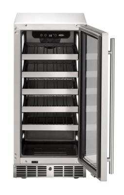 Marvel 15 Inch Essential Wine Refrigerator Glass Door Open