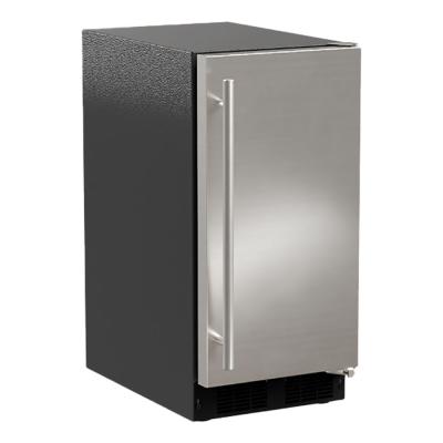 Marvel 15 Inch Low Profile ADA Built In Clear Ice Machine Solid Door Stainless Steel