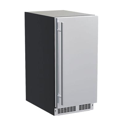 Marvel 15 Inch Low Profile ADA Nugget Ice Machine Solid Door with Factory Installed Pump Stainless Steel