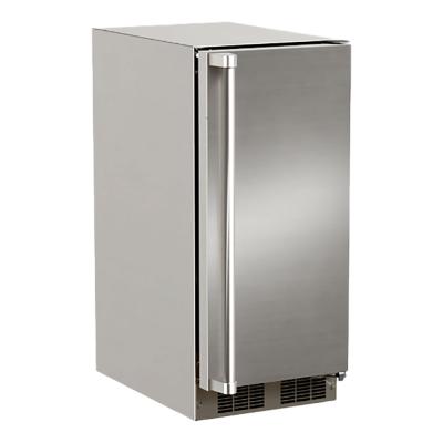 Marvel 15 Inch Outdoor Built In Crescent Ice Stainless Steel Machine Solid Door Main