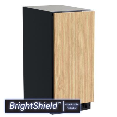 Marvel 15 Inch Professional Built In/Freestanding Clear Ice Panel Ready Machine Solid Door with Factory Installed Pump w/ BrightShield