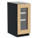 Marvel 15 Inch Professional Built In/Freestanding Panel Ready Beverage Center with Reversible Hinge Glass Door