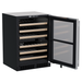 Marvel 24 Inch Classic Dual Zone Built In/Freestanding Stainless Steel Wine Refrigerator Open