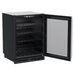 Marvel 24 Inch Classic Single Zone Built In/Freestanding Wine Refrigerator Stainless Steel Glass Door Open