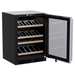 Marvel 24 Inch Classic Single Zone Gallery Built In/Freestanding Stainless Steel Wine Refrigerator Open