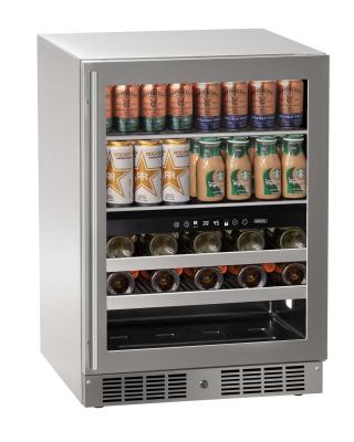 Marvel 24 Inch Essential Built In Dual Zone Beverage Center Glass Door Main