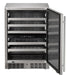 Marvel 24 Inch Essential Dual Zone Wine Refrigerator Glass Door Open