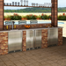 Marvel 24 Inch Outdoor Built In Stainless Steel Refrigerator Solid Door Installed