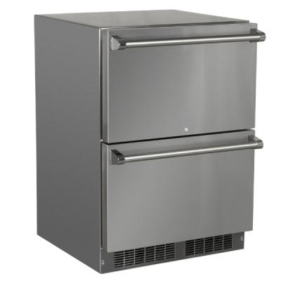 Marvel 24 Inch Outdoor Built In Stainless Steel Refrigerator Drawers Main