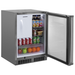 Marvel 24 Inch Outdoor Built In Stainless Steel Refrigerator/Freezer Solid Door with Crescent Ice Maker Open