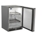 Marvel 24 Inch Outdoor Built In Stainless Steel Refrigerator Solid Door Open