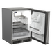 Marvel 24 Inch Outdoor Built In Stainless Steel Refrigerator Solid Door with Maxstore Bin and Door Storage Open