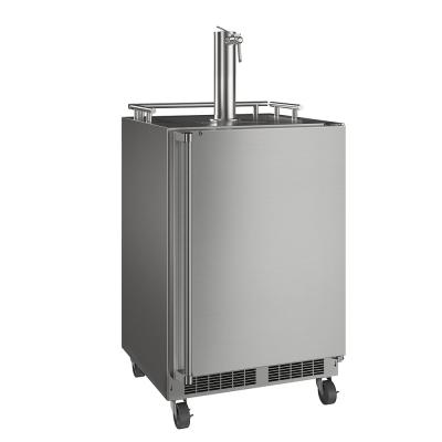 Marvel 24 Inch Outdoor Mobile Wine and Beverage Tap Stainless Steel Dispenser Solid Door Single
