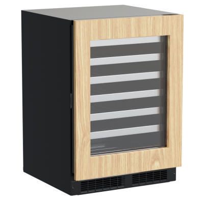 Marvel 24 Inch Professional Single Zone Built In/Freestanding Panel Ready Wine Refrigerator Glass Door