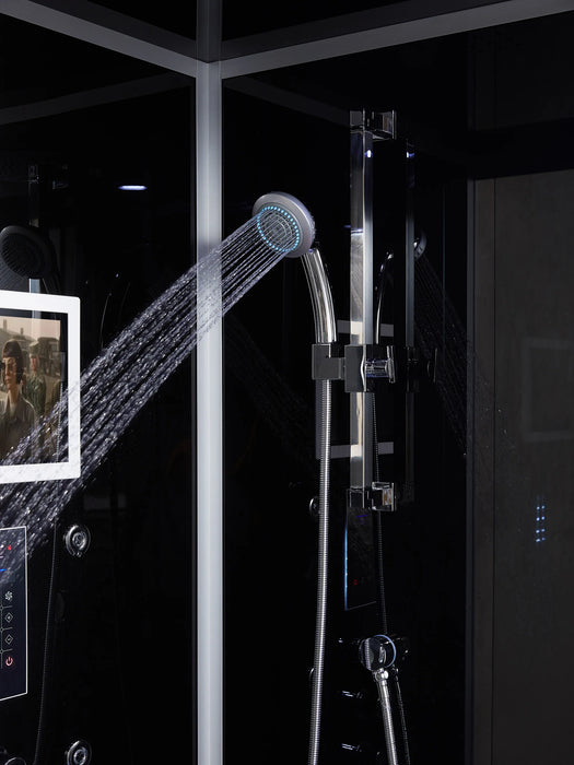 Maya Bath Grey Platinum Catania Right Position Steam Shower Detail 2