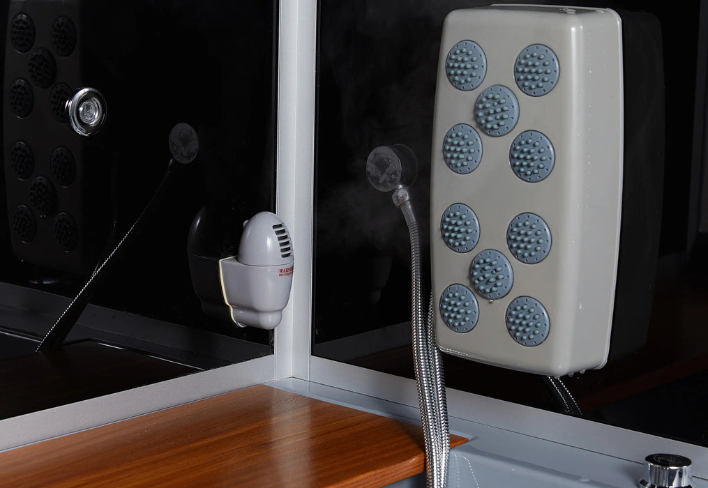 Maya Bath Grey Platinum Catania Right Position Steam Shower Detail 7