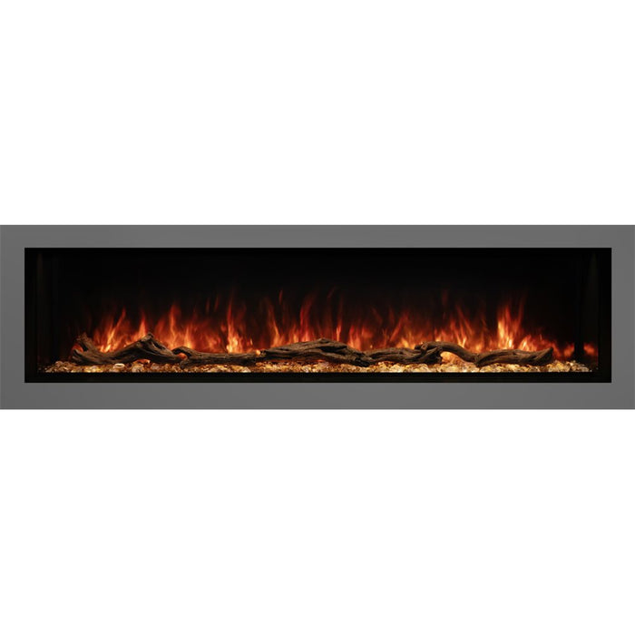 Red Flame with Logs