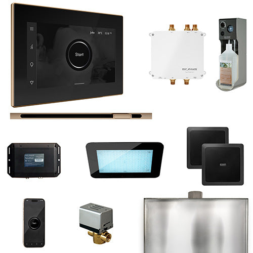 Mr. Steam Residential Bliss Steam Shower Linear Control Package Polished Gold
