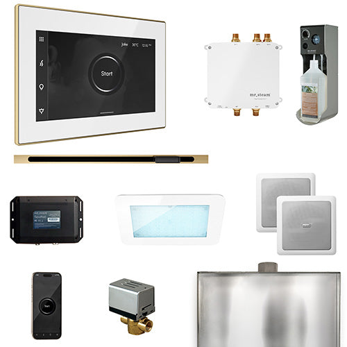 Mr. Steam Residential Bliss Steam Shower Linear Control Package Satin Brass
