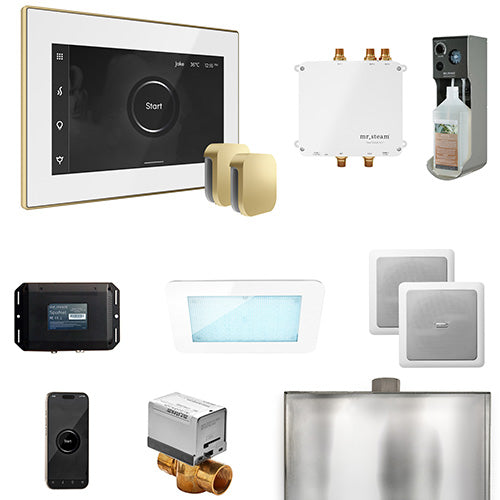 Mr. Steam Residential Bliss Steam Shower Max Control Package Satin Brass

