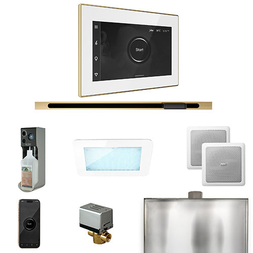 Mr. Steam Residential XDream Steam Shower Linear Control Package Satin Brass
