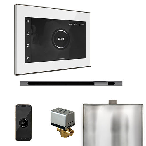 Mr. Steam Residential XButler Steam Shower Linear Control Package Brilliant Black
