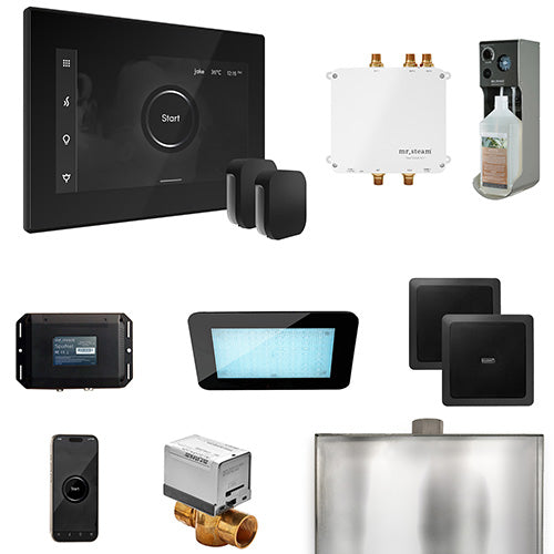 Mr. Steam Residential Bliss Steam Shower Max Control Package Matte Black
