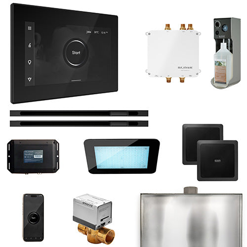 Mr. Steam Residential Bliss Steam Shower Max Linear Control Package Matte Black

