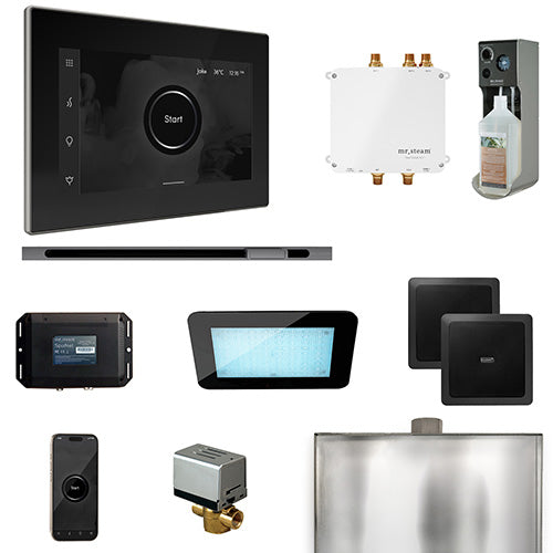 Mr. Steam Residential Bliss Steam Shower Linear Control Package Brilliant Black
