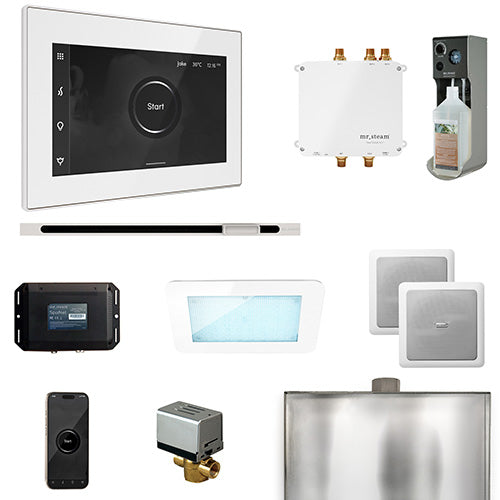 Mr. Steam Residential Bliss Steam Shower Linear Control Package White
