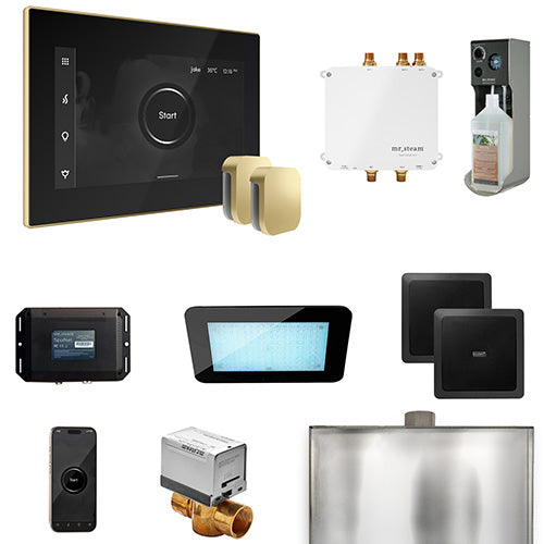Mr. Steam Residential Bliss Steam Shower Max Control Package Satin Brass
