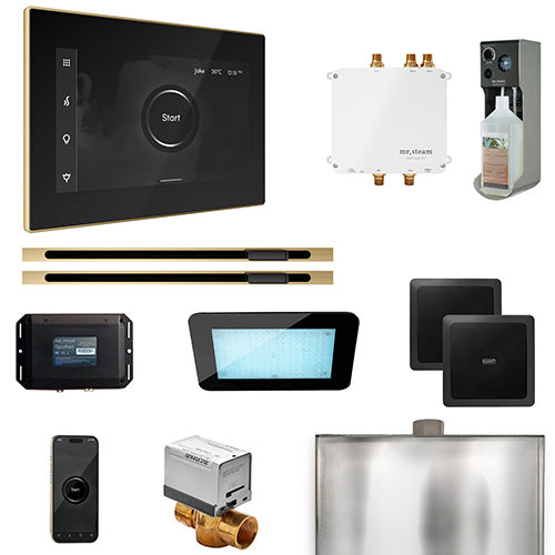 Mr. Steam Residential Bliss Steam Shower Max Linear Control Package Satin Brass
