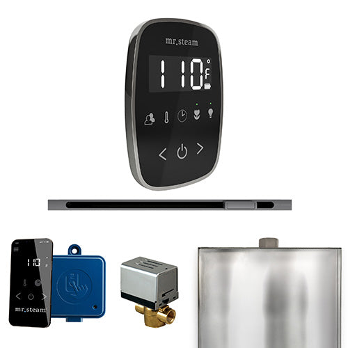Mr. Steam Residential ButlerFlex Steam Linear Shower Control Package Brilliant Black
