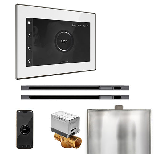 Mr. Steam Residential XButler Steam Shower Max Linear Control Package Satin Steel
